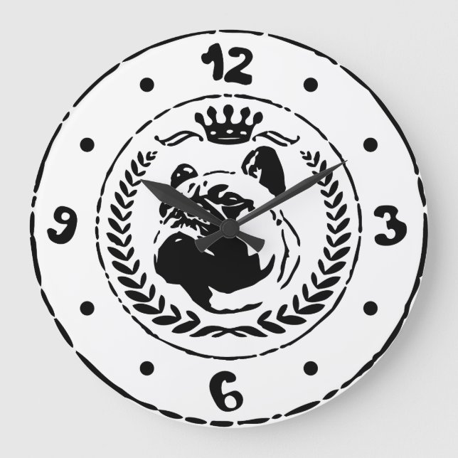 French Bulldog Wall Clock (Front)