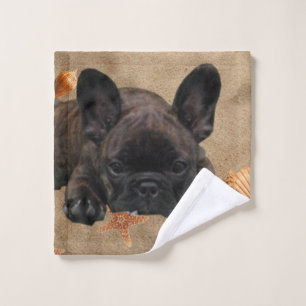 French bulldog wash cloth