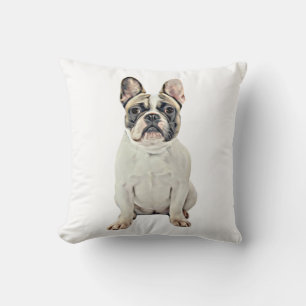 French Bulldog Water Colour Art Painting Cushion