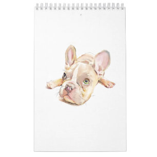French Bulldog Watercolor Calendar – Cute Frenchie
