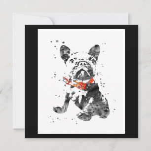 French Bulldog Watercolor   Dog Lover Gifts Holiday Card