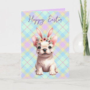 French Bulldog Watercolor Easter card