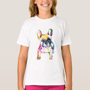 French Bulldog Watercolor Hand Draw For Dog Lover T-Shirt