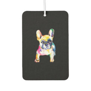 French Bulldog Watercolor Hand Drawing Gift Car Air Freshener
