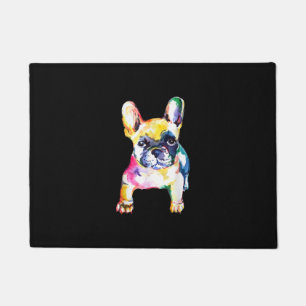 French Bulldog Watercolor Hand Drawing Gift Doormat
