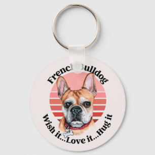 French Bulldog Watercolor  Keychain