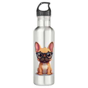 French Bulldog Wearing Glasses 710 Ml Water Bottle