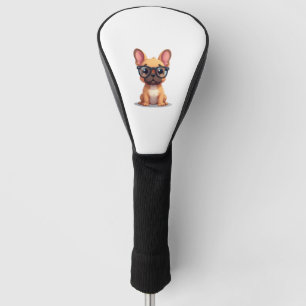 French Bulldog Wearing Glasses Copy Golf Head Cover