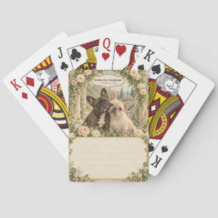 French Bulldog Wedding Guest Book Signing Deck Playing Cards