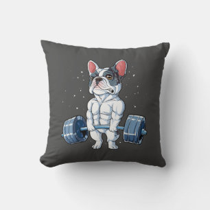 French Bulldog Weightlifting Funny Deadlift Gym Cushion