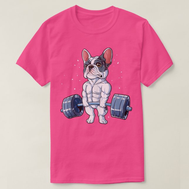 French Bulldog Weightlifting Funny Deadlift Men Fi T-Shirt (Design Front)