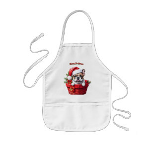 French Bulldog Weihnachtskorb Christmas Kids Apron