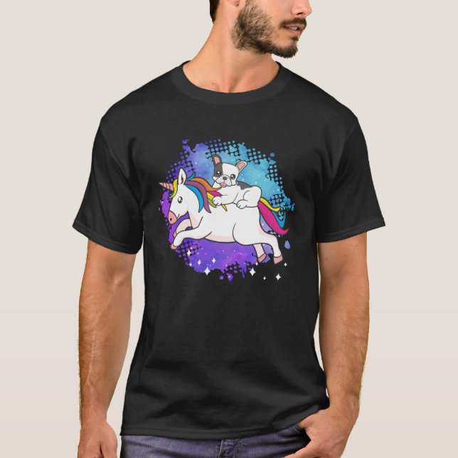 French bulldog who rashes a unicorn dog T-Shirt (Front)