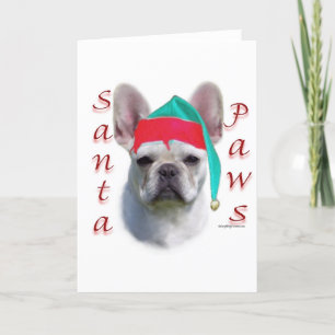 French Bulldog (wht) Santa Paws Holiday Card