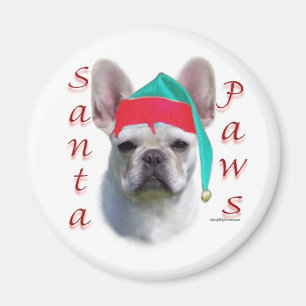 French Bulldog (wht) Santa Paws Magnet