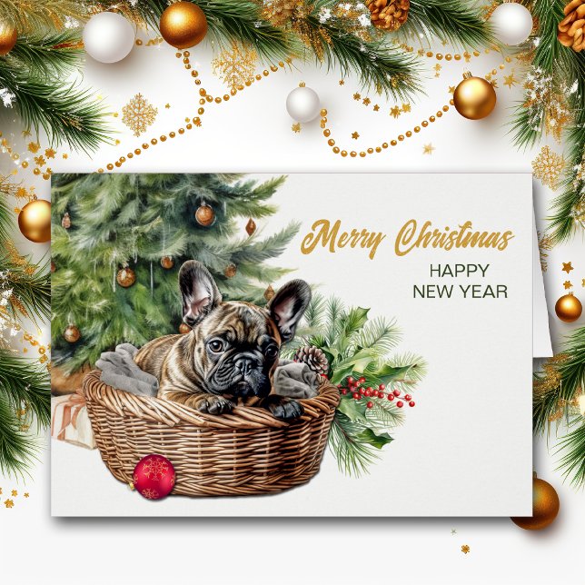 French Bulldog Wicker Basket Christmas Tree (Creator Uploaded)