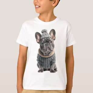 French Bulldog Winter Style Kids T-Shirt