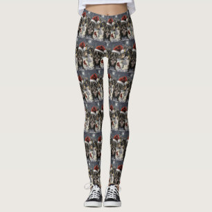 French Bulldog Winter Wonderland Christmas Joy Leggings