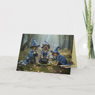 French Bulldog Witch Halloween Card