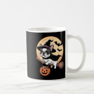 French Bulldog Witch Hat Pumpkin Halloween Costume Coffee Mug