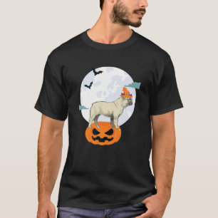 French Bulldog Witch Moon Halloween Pumpkin French T-Shirt