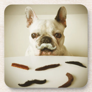French Bulldog With A Moustache Coaster