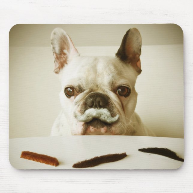 French Bulldog With A Moustache Mouse Mat (Front)