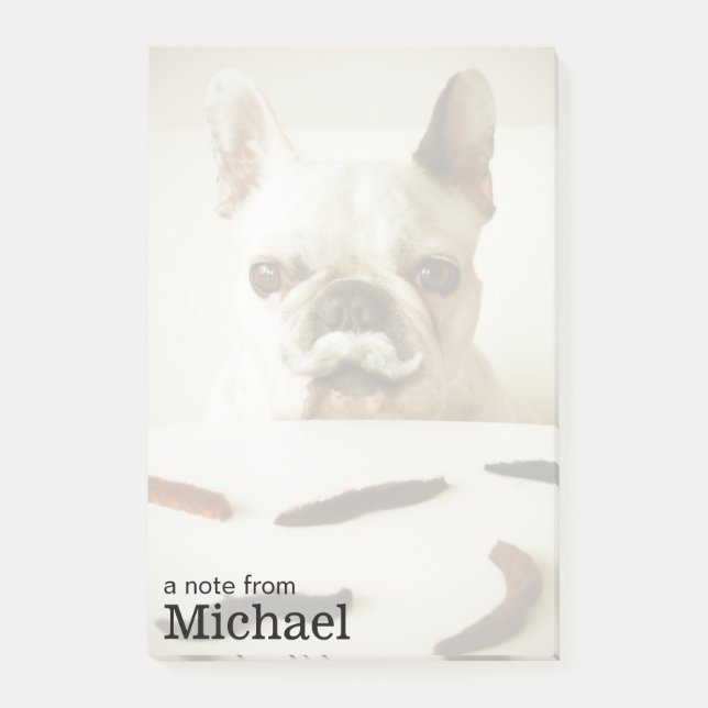 French Bulldog With A Moustache Post-it Notes (Front)