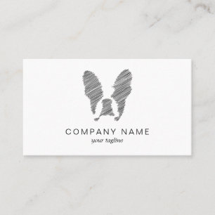 French Bulldog with Black Scribble  Business Card