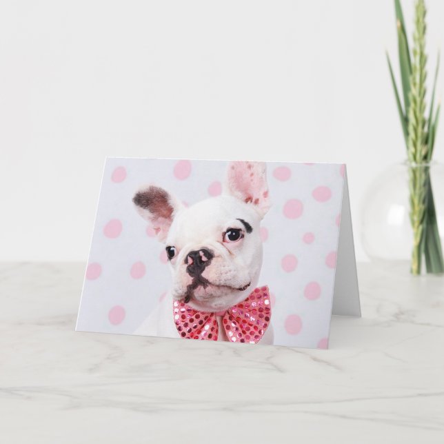 French Bulldog with Bow Tie Card (Front)