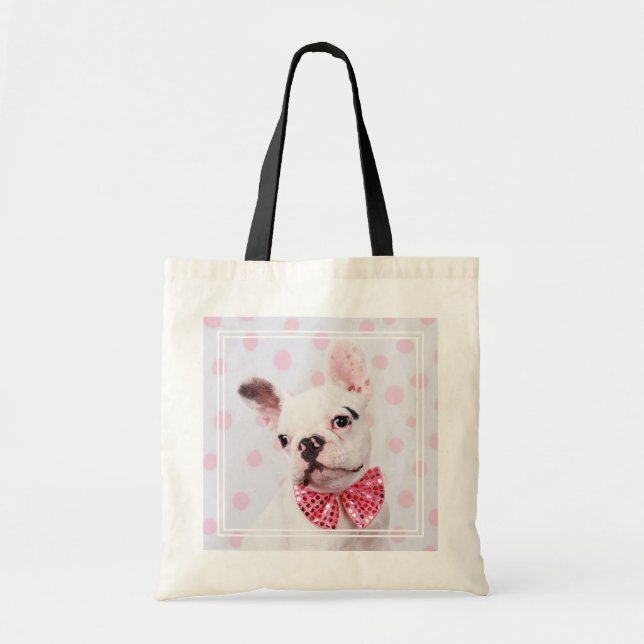 French Bulldog with Bow Tie Tote Bag (Front)