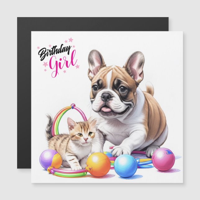 French Bulldog with cat (Front/Back)