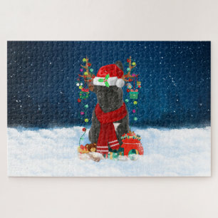 French Bulldog with Christmas gifts Jigsaw Puzzle