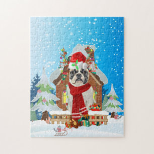 French Bulldog with Christmas gifts Jigsaw Puzzle