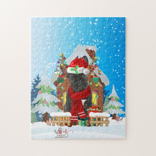 French Bulldog with Christmas gifts Jigsaw Puzzle (Vertical)