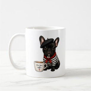 French Bulldog with coffee Mug