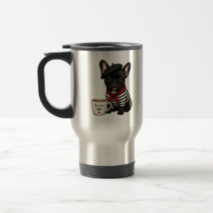 French Bulldog with coffee Travel Mug