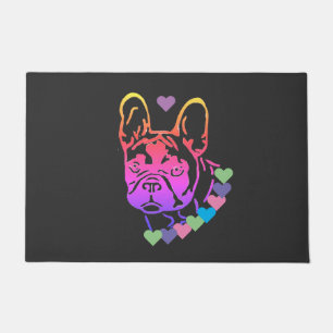 French bulldog with collar doormat