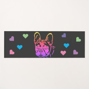 French bulldog with collar yoga mat