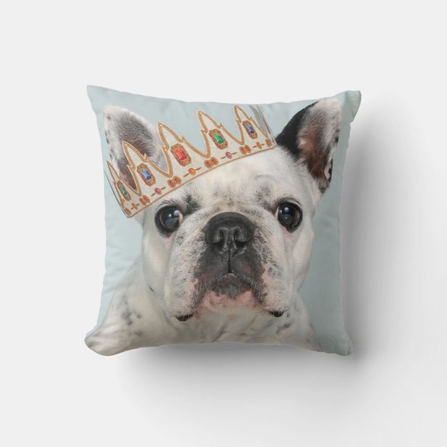 French Bulldog with Crown Cushion (Front)