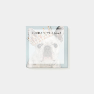 French Bulldog with Crown Post-it Notes