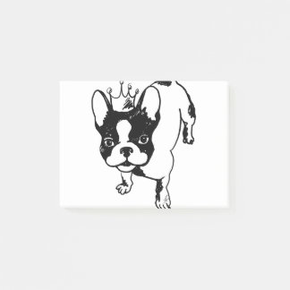 French bulldog with crown post-it notes