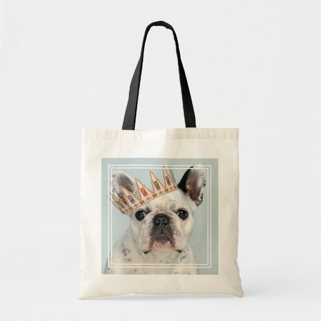 French Bulldog with Crown Tote Bag (Front)