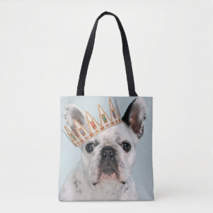 French Bulldog with Crown Tote Bag