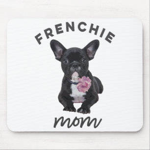 French Bulldog With Flower Gift For Dog Lover Mouse Mat