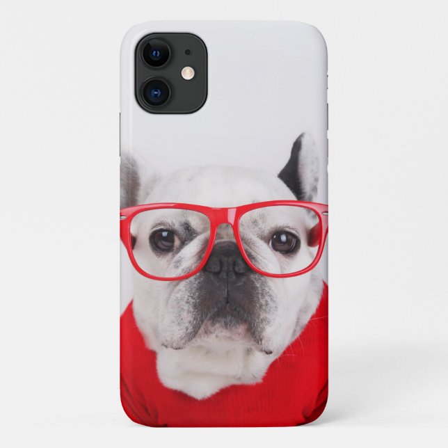 French Bulldog with Glasses and Shirt Case-Mate iPhone Case (Back)