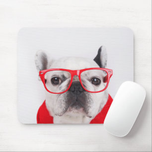French Bulldog with Glasses and Shirt Mouse Mat