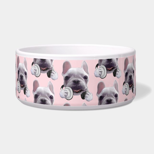 French Bulldog with Headphones Illustration (Front)