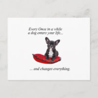 French Bulldog with heart and nice quote