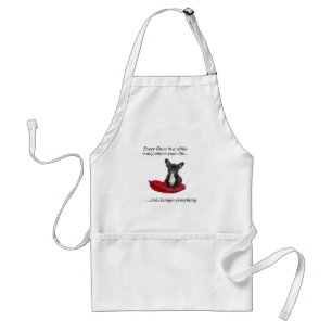 French Bulldog with heart and nice quote Standard Apron
